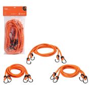 Резинки-стяжки набор 6 шт.: 2 шт.-60см, 2шт.-80см, 2шт-100см, D-8 мм (металлические крючки) AIRLINE