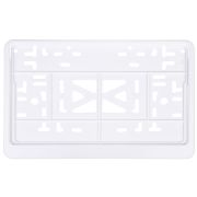 Рамка для номера пласт 290*170 ГОСТ с защелкой SKYWAY белая без надписи 1 шт