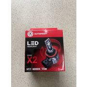 Лампа светодиодная Autoprofi, X2 компак, Р11б 12V / 15W, 6000K, 4000Lm, комплект 2 шт
