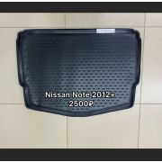 Коврик в багажник NISSAN Note, 2012+, хэтчбек, 1шт, (полиуретан), черный
